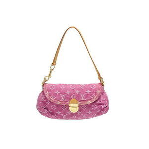 Louis Vuitton Pleaty one shoulder bag Monogram denim pink